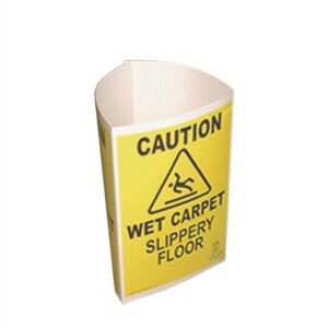 Caution: Wet Carpet / Slippery Floor Sign (Disposable)