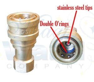 1/4" female quick connector, Brass, mate to 1/4"QDmale