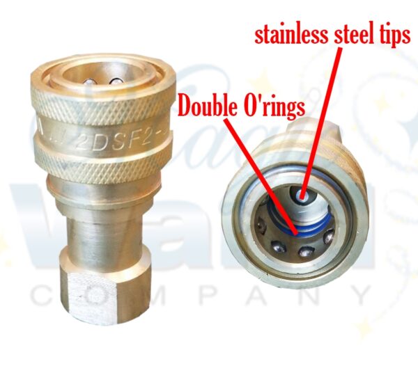 1/4" female quick connector, Brass, mate to 1/4"QDmale