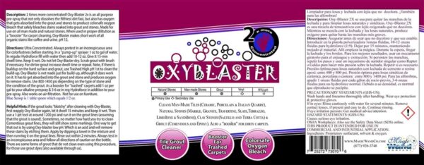 Oxy-Blaster: Hard Floor Cleaner with Oxygen Bleach.