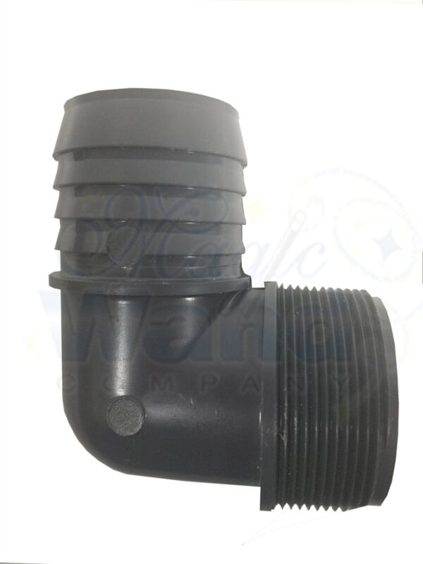 90 Degree 2" Hose Barb x 2" Pipe Thread