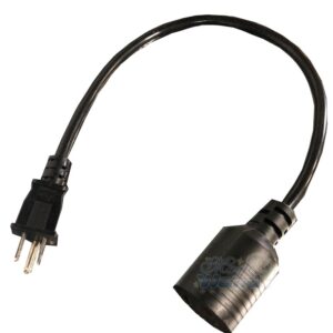 20" Adapter Cord Standard US Plug 15 Amp 515P Male to 30 Amp L6-30R Locking Connector Female