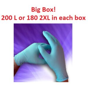 Nitrile Exam Glove Blue 3.5 Mil Textured Finger Tip Large – 2X Large 300x300